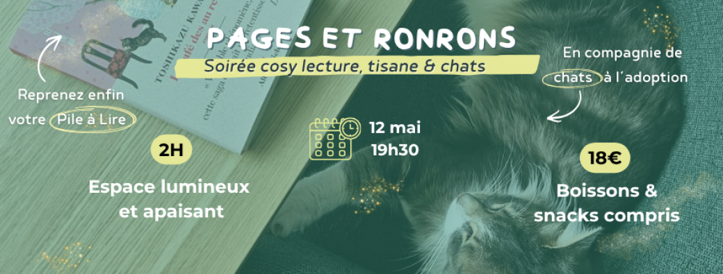 soirée lecture tisane et chats